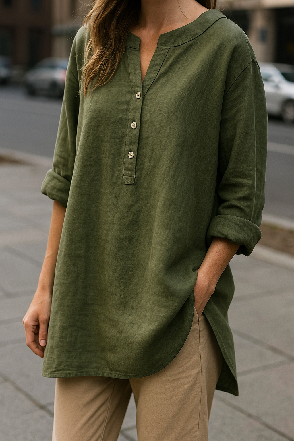 Katoen-Linnen Blouse