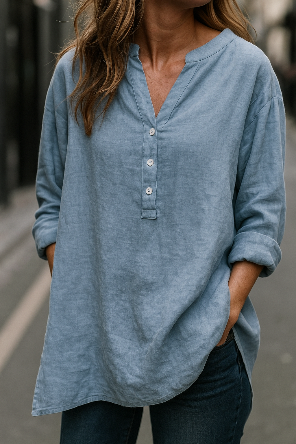 Katoen-Linnen Blouse