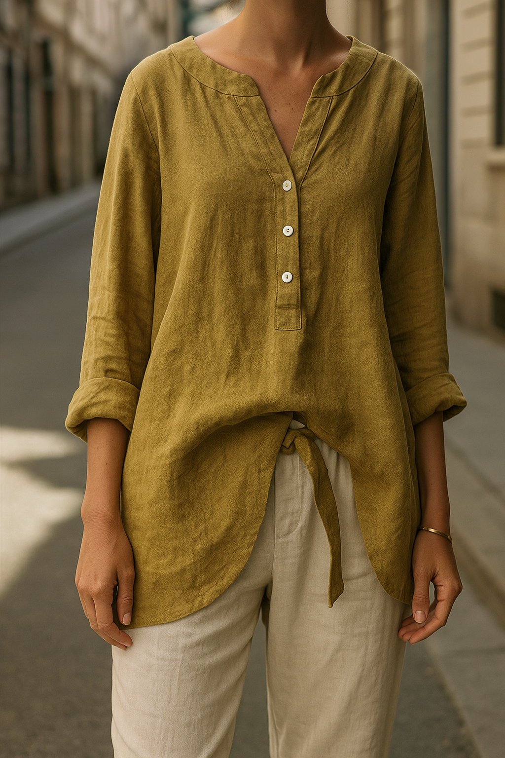 Katoen-Linnen Blouse