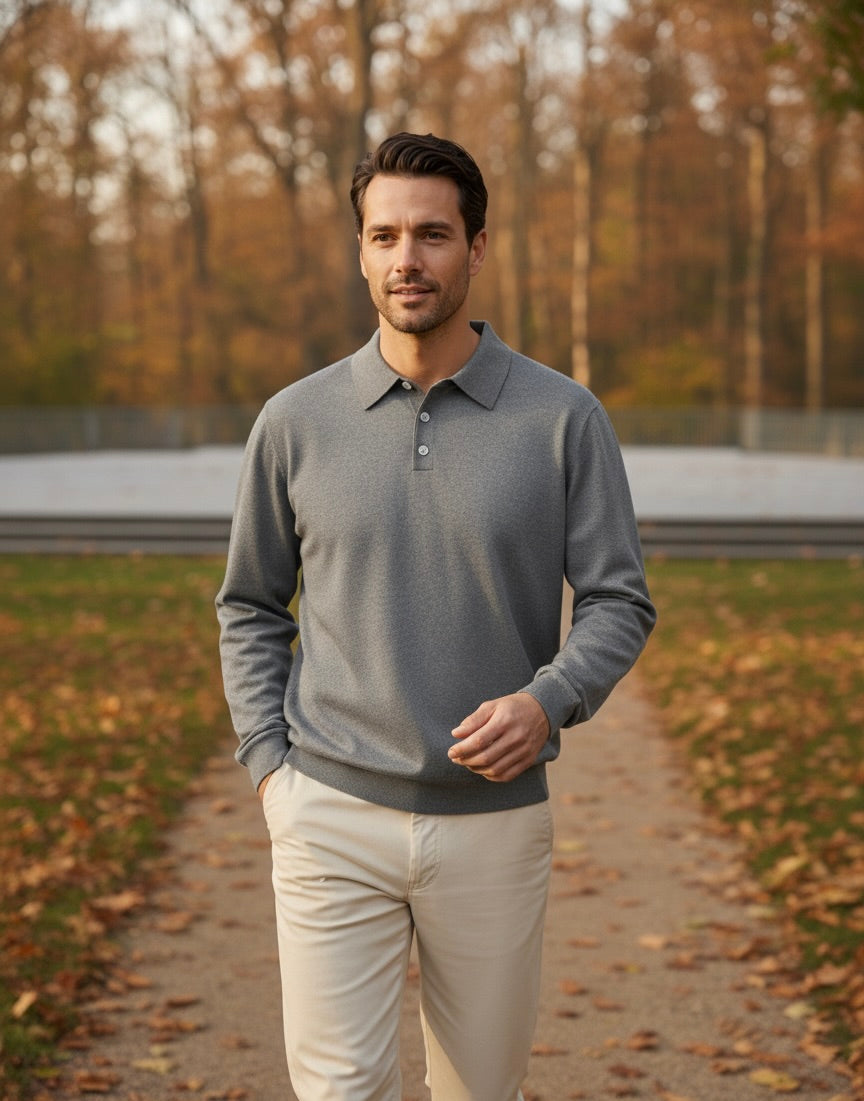 The Beaumont Polo | Luxe lange-mouw polo