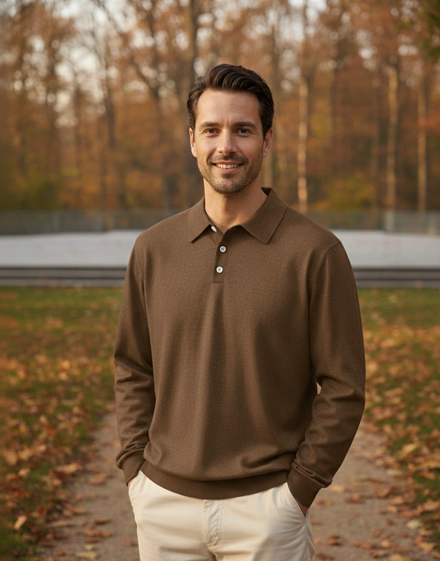 The Beaumont Polo | Luxe lange-mouw polo
