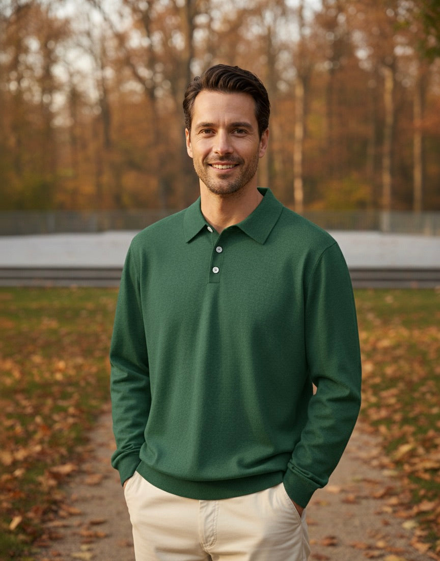 The Beaumont Polo | Luxe lange-mouw polo
