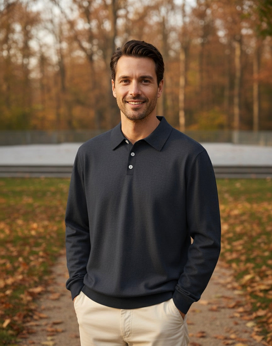 The Beaumont Polo | Luxe lange-mouw polo